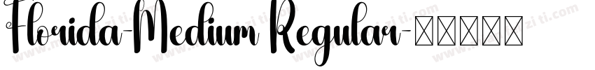 Florida-Medium Regular字体转换